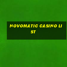 novomatic casino list