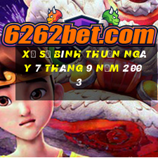 xổ số bình thuận ngày 7 tháng 9 năm 2003