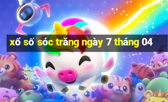 xổ số sóc trăng ngày 7 tháng 04