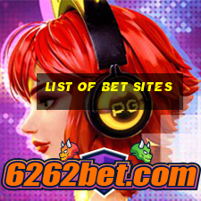 list of bet sites