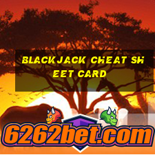 blackjack cheat sheet card