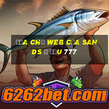 Địa chỉ web của Sands ở đầu 777