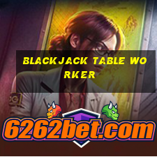 blackjack table worker