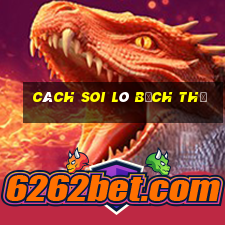 cách soi lô bạch thủ