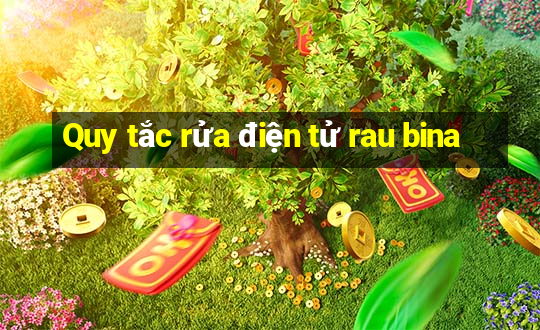 Quy tắc rửa điện tử rau bina