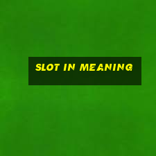 slot in meaning