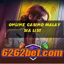 online casino malaysia list