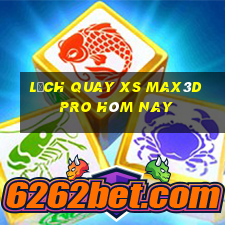 Lịch quay xs Max3D Pro hôm nay