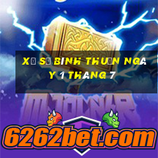 xổ số bình thuận ngày 1 tháng 7