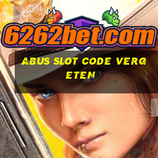 abus slot code vergeten