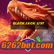 blackjack list