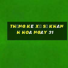 Thống kê Xổ Số khánh hoà ngày 31