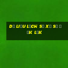 Dữ liệu lịch sử xổ số đắk lắk