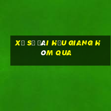 xổ số đài hậu giang hôm qua