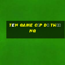 tên game cặp dễ thương