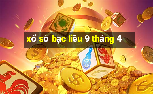 xổ số bạc liêu 9 tháng 4