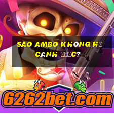 Sao Ambo không hạ cánh được?