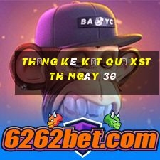 THỐNG KÊ KẾT QUẢ XSTTH ngày 30