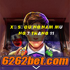 xổ số quảng nam mùng 7 tháng 11