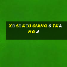 xổ số hậu giang 6 tháng 4