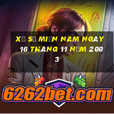 xổ số miền nam ngày 16 tháng 11 năm 2003