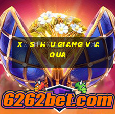 xổ số hậu giang vừa qua