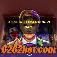 xổ số hậu giang 30 ngày