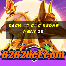 Cách đặt cược XSQNG ngày 30