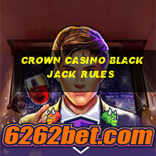 crown casino blackjack rules