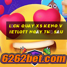 Lịch quay XS Keno Vietlott ngày thứ sáu