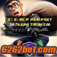 xổ số miền nam ngày 30 tháng 7 năm 2002