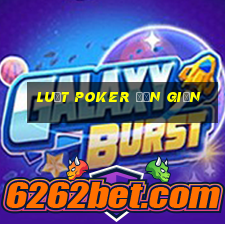 luật poker đơn giản